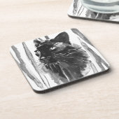 Panther Portrait Getränkeuntersetzer (Linke Seite)