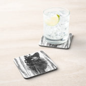 Panther Portrait Getränkeuntersetzer (Rechte Seite)