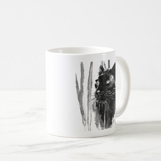 Panther Portrait Kaffeetasse (VorderseiteRechts)