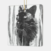 Panther Portrait Keramikornament (Links)