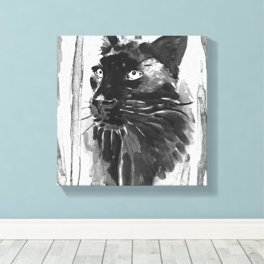 Panther Portrait Leinwanddruck (Insitu (Holzboden))