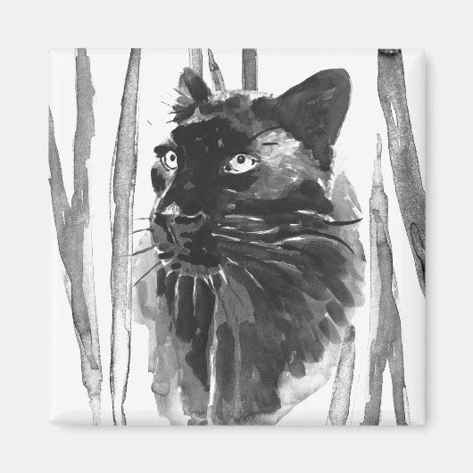 Panther Portrait Magnet (Vorne)