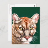 Panther Portrait Postkarte (Vorne/Hinten)