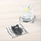 Panther Portrait Rechteckiger Pappuntersetzer (Vor Ort)