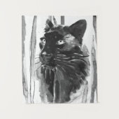 Panther Portrait Wandteppich (Vorderseite)