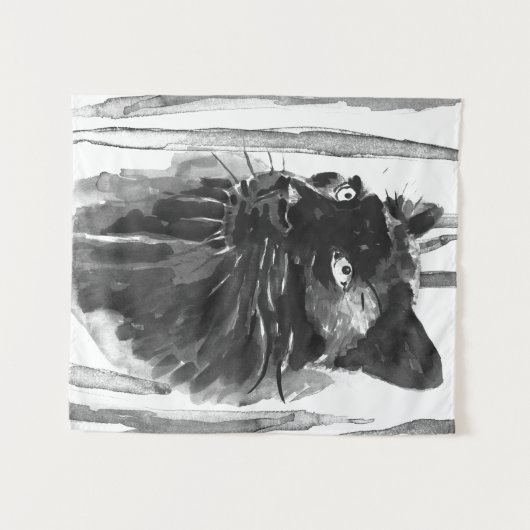 Panther Portrait Wandteppich (Vorderseite (Horizontal))