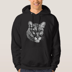 Panther-PorträtGrayscale Hoodie