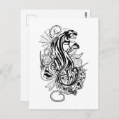 Panther Postkarte (Vorne/Hinten)