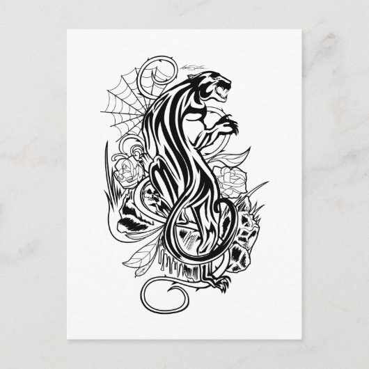 Panther Postkarte (Vorderseite)