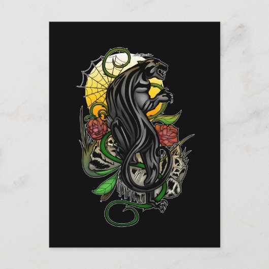 Panther Postkarte (Vorderseite)