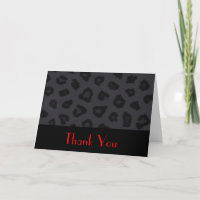 Panther Print Dankeschön Karte