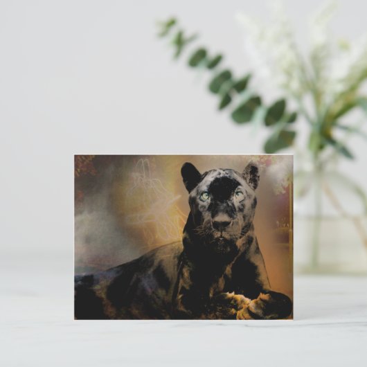 Panther-Puls Postkarte (Stehend Vorderseite)