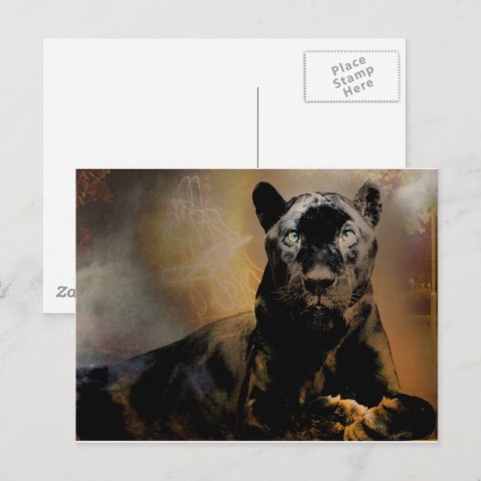 Panther-Puls Postkarte (Vorne/Hinten)