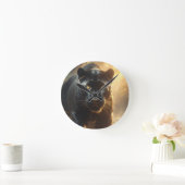 Panther Round Clock - Eleganz durch Design Runde Wanduhr (Zuhause)