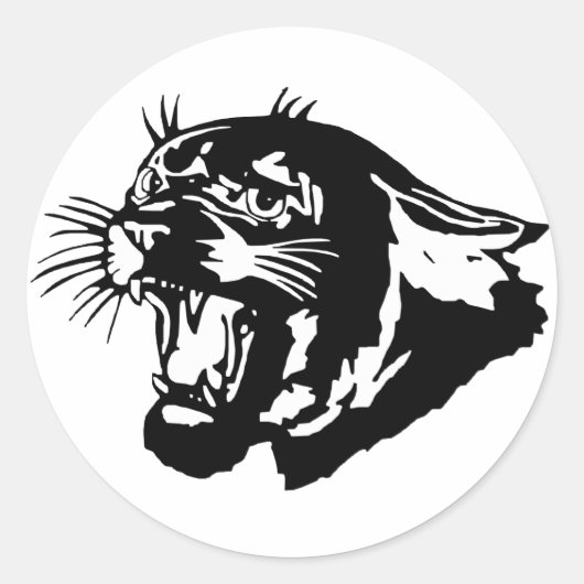 Panther Runder Aufkleber (Vorderseite)