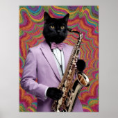 Panther Saxophone Player Poster (Vorne)