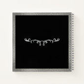 Panther Sketch, Silber-Grenz-Hardcover-Skizze Notizblock (Rückseite)