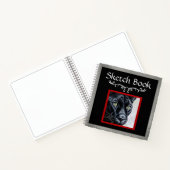 Panther Sketch, Silber-Grenz-Hardcover-Skizze Notizblock (Innenseite)