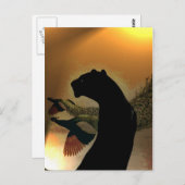 Panther Sunset Postcard Postkarte (Vorne/Hinten)