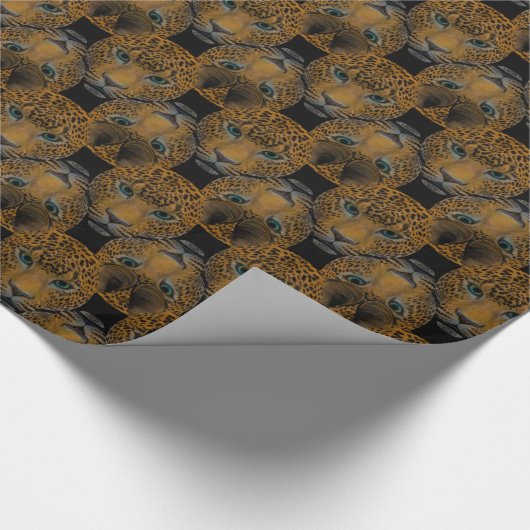 Panther Tile Pattern Wrapping Paper Geschenkpapier (Ecke)