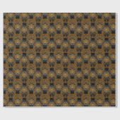 Panther Tile Pattern Wrapping Paper Geschenkpapier (Flach)