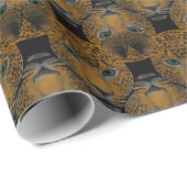 Panther Tile Pattern Wrapping Paper Geschenkpapier (Rolleneckpunkt)