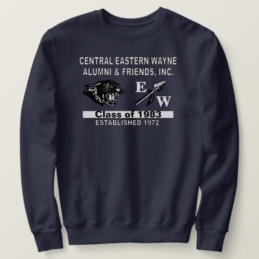 Panther und EW Navy Blue Sweatshirt (Design vorne)