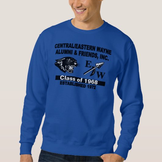 Panther und EW Royal Blue Sweatshirt (Vorderseite)