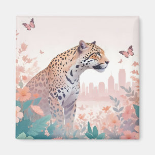 Panther Vintag Animal Nature Dschungel Städtische  Magnet