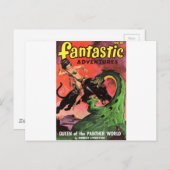 Panther vs Dinosaur Postkarte (Vorne/Hinten)