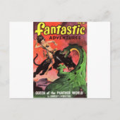 Panther vs Dinosaur Postkarte (Vorderseite)