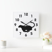 Panther Wall Clock Quadratische Wanduhr (Zuhause)