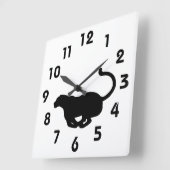 Panther Wall Clock Quadratische Wanduhr (Winkel)
