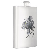 Panther Wild Animal Nature Illustration Kunst, Dic Flachmann (Rechts)