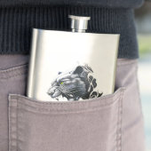 Panther Wild Animal Nature Illustration Kunst, Dic Flachmann (Beispiel)