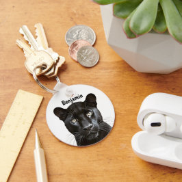 Panther Wild Animal Personalisiert Name Schlüsselanhänger