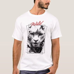 Panther Wild Nature Free Spirit Art Brus T-Shirt