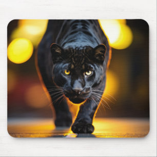 Panther Wildlife Animal auf der Straße Mousepad