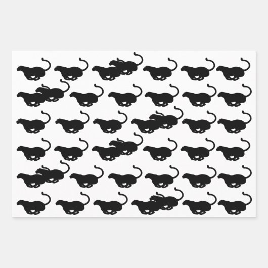 Panther Wrapping Paper Geschenkpapier Set (Vorderseite)