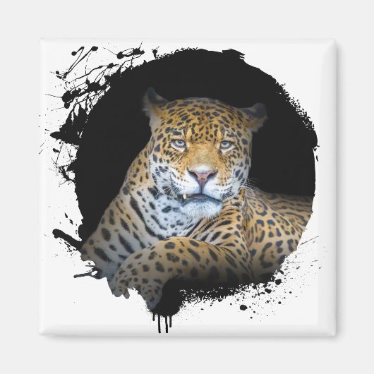 Panthère Animal Vie Sauvage Jungle Nature Magnet (Vorne)