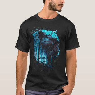 Pantherliebhaber große Katze Panther T-Shirt