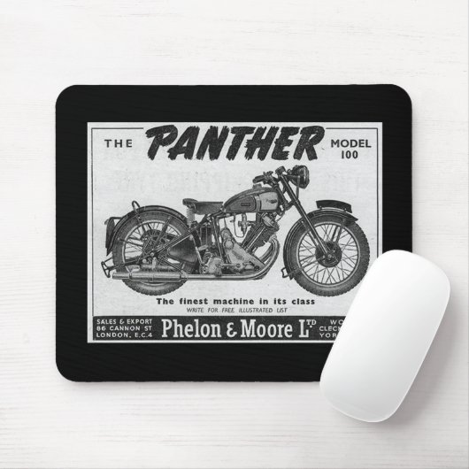 Panthermotorradanzeige Mousepad (Mit Mouse)