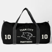Panthers "Anpassbares" Sportteam Duffle Bag (Vorderseite)