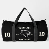 Panthers "Anpassbares" Sportteam Duffle Bag (Rückseite)