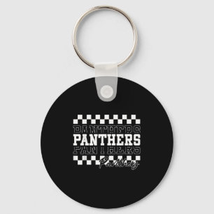 Panthers Checkered Print School Spirit Panther Tee Schlüsselanhänger
