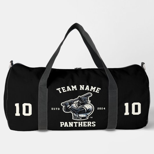 Panthers "Customizable" Baseball Duffle Bag (Vorderseite)