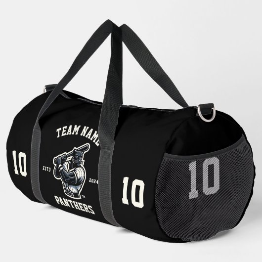 Panthers "Customizable" Baseball Duffle Bag (Rechte Ecke)