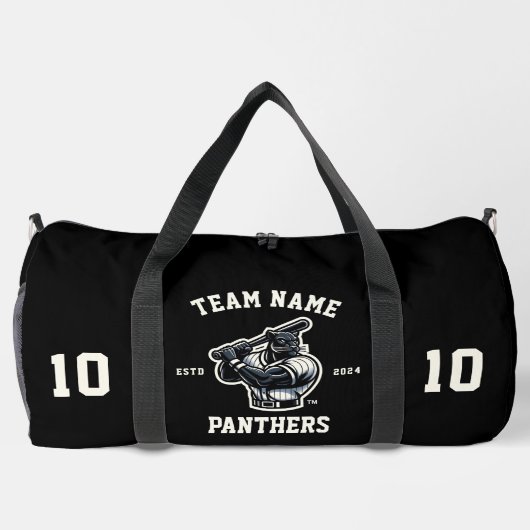 Panthers "Customizable" Baseball Duffle Bag (Rückseite)