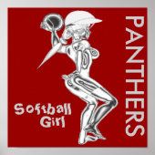 Panthers Softball Girl Poster (Vorne)