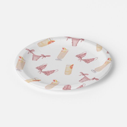 Panties & Palomas Brautparty Bachelorette Pappteller (Schrägansicht)